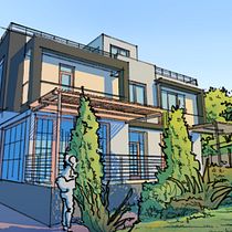My project for course: Architectural Illustration: Bring Design Concepts to Life. Architectural Illustration, Architecture, Digital Architecture, Drawing, Traditional illustration, and Spatial Design project by xeladzegiorgi93 - 10.07.2024