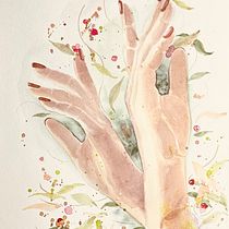 My project for course: Illustration of Hands with Expressive Watercolors. Figure Drawing, Painting, and Watercolor Painting project by Jiena - 10.20.2024