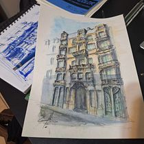 Mi proyecto del curso: 37 Rue du Champ de Mars, París. . Drawing, Watercolor Painting, Architectural Illustration, Sketchbook, Ink Illustration, and Sketching project by Jesús Griego - 10.21.2023