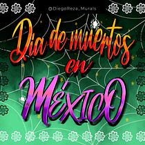 Día de Muertos en México. Digital Design, H, Lettering, Lettering, 3D Lettering, and Digital Lettering project by Diego Reza - 11.02.2024