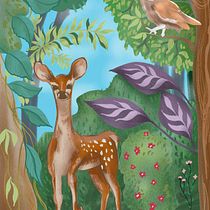My project for course: Digital Illustration: Create a Colorful Nature Scene. Un projet de Illustration numérique, Illustration traditionnelle et Illustration naturaliste de Nadiia Fedorets - 25.10.2024