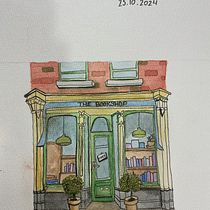 My project for course: Watercolor Urban Illustration: Portray your City. Ilustração arquitetônica, Desenho, Pintura, e Pintura em aquarela projeto de maayan27 - 25.10.2024