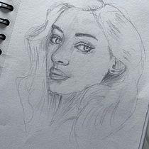 My project for course: Portrait Sketchbooking: Explore the Human Face. Artistic Drawing, Drawing, Portrait Drawing, Sketchbook, and Sketching project by erickah561 - 10.27.2024