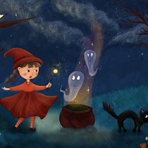 Mijn project van de cursus: Kinderillustraties met Procreate: creëer magische scènes. Children's Illustration, Digital Illustration, Digital Painting, and Picturebook project by Stephanie Bergmans - 10.29.2024