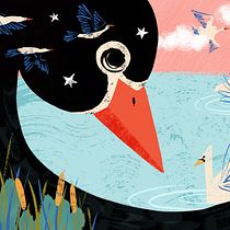 The Ugly Duckling. Un proyecto de Collage, Diseño, Diseño digital, Ilustración tradicional, Ilustración digital, Ilustración infantil y Álbum ilustrado						 de Lisye Freire - 25.10.2024