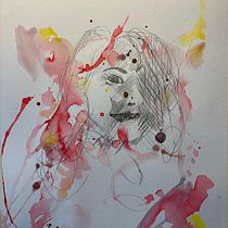 Daniela ritratto matita + acquerello. Un projet de Dessin, Beaux Arts, Illustration à l'encre , et Peinture de Susanna Caselli - 03.10.2024