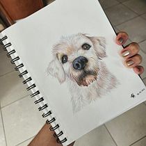 Meu projeto do curso: Retratos de pets a lápis de cor. Traditional illustration, and Naturalistic Illustration project by mluizagdantas - 10.31.2024