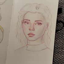 Mein Abschlussprojekt für den Kurs: Lebendiges Porträtzeichnen mit Buntstiften. Colored Pencil Drawing, Drawing, Portrait Drawing, and Sketchbook project by Stefanie - 11.01.2024