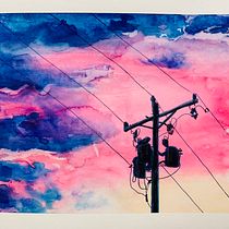 My project for course: Atmospheric Landscapes in Watercolor  Ein Projekt aus dem Bereich Bildende Künste, Malerei und Aquarellmalerei von Yuko Okuya - 01.11.2024