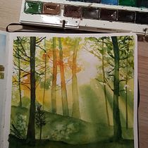 My project for course: Dreamy Watercolor Landscapes: Paint with Light. Un projet de Peinture , et Aquarelle de christine7589 - 01.11.2024