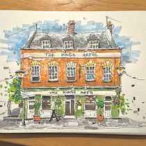 Mon projet du cours : Esquisses d'architecture expressives aux feutres de couleur Ein Projekt aus dem Bereich Architektonische Illustration, Zeichnung, Illustration mit Tinte, Sketchbook und Skizzenentwurf von yvi - 02.11.2024
