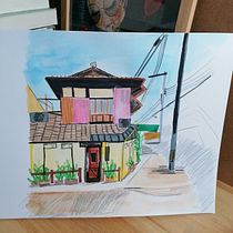 My project for course: Urban Sketching: Create Expressive Cityscapes. Drawing, Ink Illustration, Painting, Sketchbook, Sketching, and Watercolor Painting project by rky___kose - 11.03.2024