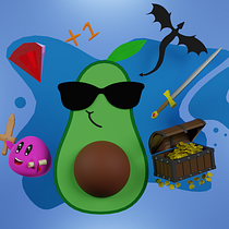 Cartooned Superior Avocado. Un progetto di 3D, Character design 3D, Progettazione 3D, Modellazione 3D e Character design di AvoAlly - 04.11.2024
