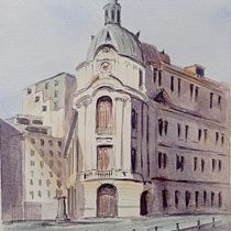 Mi proyecto del curso: Dibujo arquitectónico con acuarela y tinta. Drawing, Watercolor Painting, Architectural Illustration, Sketchbook, Ink Illustration, and Sketching project by g.gonzalovidal - 11.04.2024
