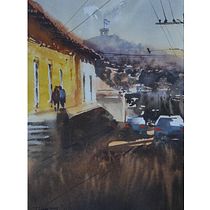 Mi proyecto del curso: Fundamentos de la luz y el color para acuarela. Architectural Illustration, Painting, and Watercolor Painting project by richar_macias777 - 10.26.2024