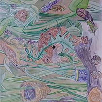 Mon projet du cours : Techniques d’aquarelle en négatif pour illustration botanique. Un proyecto de Ilustración tradicional, Pintura a la acuarela e Ilustración botánica de anouck.bonjean - 06.11.2024