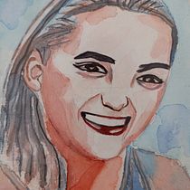 Mi proyecto del curso: Retrato artístico en acuarela. Fine Arts, Portrait Drawing, Painting, and Watercolor Painting project by glargo6 - 11.06.2024