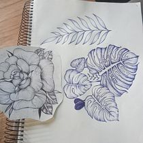 Mi proyecto del curso  Tatuaje botánico con puntillismo Ein Projekt aus dem Bereich Tattoodesign, Traditionelle Illustration und Botanische Illustration von gusano_22 - 06.11.2024