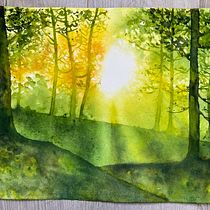 Mon projet du cours : Paysages oniriques à l'aquarelle : capturez la lumière. Un projet de Peinture , et Aquarelle de Nelly - 05.11.2024