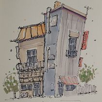 1st attempt :) after Expressive Architectural Sketching with Colored Markers Ein Projekt aus dem Bereich Architektonische Illustration, Zeichnung, Illustration mit Tinte, Sketchbook und Skizzenentwurf von Roar Anda - 10.11.2024
