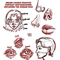 My project for course: Portrait Sketchbooking: Explore the Human Face. Artistic Drawing, Drawing, Portrait Drawing, Sketchbook, and Sketching project by Yasmine Andral Colon - 11.10.2024