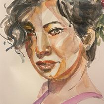 Mein Abschlussprojekt für den Kurs: Stilisierte Porträts in Aquarell. Traditional illustration, Painting, Portrait Drawing, and Watercolor Painting project by 6wskj4t56f - 11.11.2024