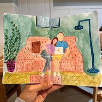 My project for course: Exploratory Sketchbook: Find Your Drawing Style. Esboçado, Criatividade, Desenho, Ilustração tradicional, Pintura em aquarela, Pintura guache, e Sketchbook projeto de Yanancy Porras - 12.11.2024