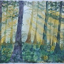 Mein Abschlussprojekt für den Kurs: Verträumte Aquarell-Landschaften: Halte Licht fest. Un projet de Peinture , et Aquarelle de Sylvia - 09.11.2024