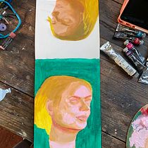 Breaching the Stillness Exercises I + II for course: Expressive Oil Portrait Painting: Color and Gesture. Un progetto di Belle arti, Pittura ad olio, Pittura e Disegno di ritratti di myria - 12.11.2024