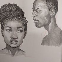 My project for course: Portrait Sketchbooking: Explore the Human Face. Drawing, Sketchbook, Traditional illustration, and Portrait Drawing project by Kasim Earl - 10.30.2024