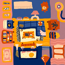 My project for course: Flat Digital Illustration with Vibrant Colors . Een project van Digitale tekening, Digitale illustratie y  Tekening van Angel Clarisse Nate - 14.11.2024