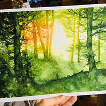 My project for course: Dreamy Watercolor Landscapes: Paint with Light. Un projet de Peinture , et Aquarelle de nuts912_1 - 17.11.2024