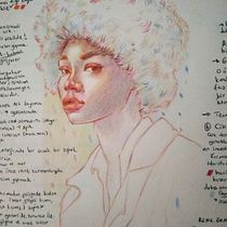 My project for course: Vibrant Portrait Drawing with Colored Pencils. Colored Pencil Drawing, Drawing, Portrait Drawing, and Sketchbook project by miraypazarci6 - 11.17.2024