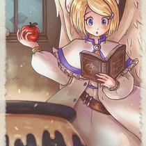Asteriel Sintetizando un Pastel de Manzana: Mi proyecto del curso: Ilustración digital de personajes manga - . Character Design, Comic, Digital Illustration, Traditional illustration, and Manga project by code.nkmncr - 11.19.2024