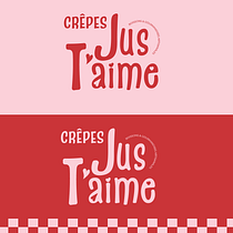 Redesign identidade visual Crêpes Jus T'aime. Een project van  Br, ing en identiteit, Digitaal ontwerp, Grafisch ontwerp y Logo-ontwerp van gestao - 21.11.2024