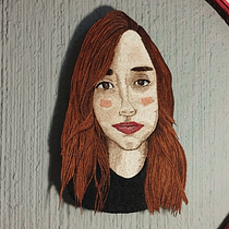 Mi proyecto del curso: Retratos bordados sobre tul. DIY, Embroider, and Portrait Drawing project by Esthela Gómez - 11.23.2024