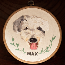Mi proyecto del curso: Retratos de mascotas: técnicas para bordar pelaje Ein Projekt aus dem Bereich H, werk, Stickerei und Textildesign von Esthela Gómez - 23.11.2024