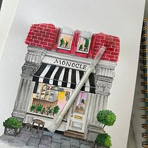 My project for course: Watercolor Urban Illustration: Portray your City. Ilustração arquitetônica, Desenho, Pintura, e Pintura em aquarela projeto de lena_novitz - 24.11.2024
