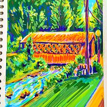 My project for course: Drawing with Acrylic Markers: Capture your Favorite Scene. Projekt z dziedziny Malarstwo akr, lowe,  R, sunek architektoniczn,  R, sunek, Sketchbook i Sketching użytkownika Mandy Milliron - 21.11.2024