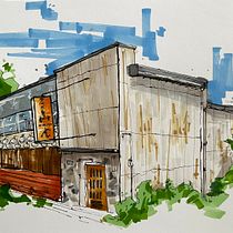 Mein Abschlussprojekt für den Kurs: Expressive Architekturskizzen mit Markern Ein Projekt aus dem Bereich Architektonische Illustration, Zeichnung, Illustration mit Tinte, Sketchbook und Skizzenentwurf von Kevin Oktabec - 24.11.2024