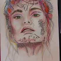 Mi proyecto del curso: Retrato experimental con tinta, alcohol y té. Un projet de Dessin, Beaux Arts, Illustration à l'encre , et Peinture de Martha Lilia Lopez Garcia - 19.07.2024