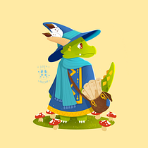 My project for course: Illustrating Fantastical Animals with Procreate. Character Design, Digital Illustration, Drawing, Traditional illustration, Narrative, Stor, and telling project by Amalie Jørgensen - 11.26.2024
