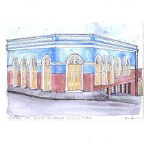 Meu projeto do curso: Ilustração urbana com aquarela: retrate sua cidade. Ilustração arquitetônica, Desenho, Pintura, e Pintura em aquarela projeto de Regina F. Rabello - 26.11.2024