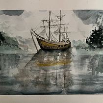 My project for course: Watercolor Techniques for Painting Seascapes. Naturalistic Illustration, Painting, and Watercolor Painting project by MIRELE HASSELQVIST - 11.27.2024