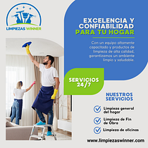 Limpiezas Winner. Br, ing, Identit, Graphic Design, Social Media Design, and Web Design project by Aura Esperanza Gudiño de Rodríguez - 11.28.2024