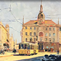 Final Project for Impressionist Painting with Acrylics: Techniques for Urban Scenes. Un proyecto de Pintura acrílica, Bellas Artes y Pintura de eric_lee_dk - 02.12.2024