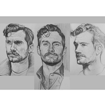 Henry Cavill. Desenho artístico, Desenho, Desenho de retrato, Sketchbook, e Esboçado projeto de Oscar Guevara - 03.12.2024