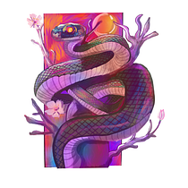 Snaked. Ilustração tradicional, Ilustração digital, Pintura digital, e Teoria da cor projeto de Laureano Mayo - 05.12.2024