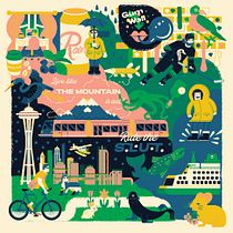Seattle, Washington. Digital Drawing, Digital Illustration, and Vector Illustration project by jganyon - 12.05.2024