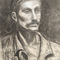 Portrait homme fusain  Ein Projekt aus dem Bereich Bildende Künste, Zeichnung, Porträtzeichnung, Realistische Zeichnung und Traditionelle Illustration von Jim rodriguez - 06.12.2024